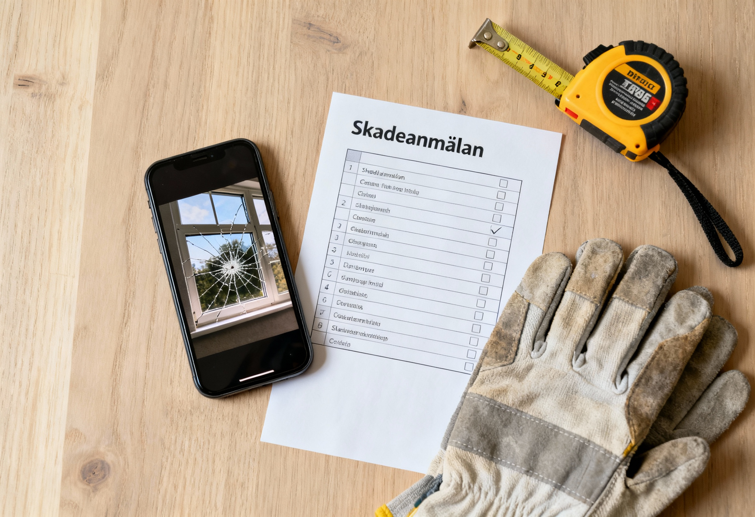 Skadeanmälan vid trasigt fönster – så gör du steg för steg